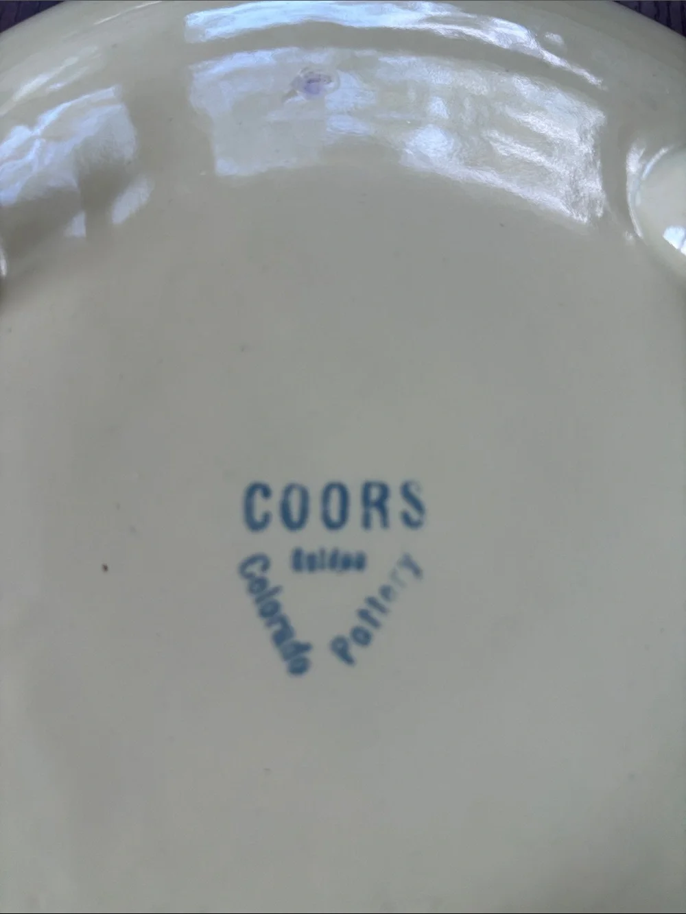 Vintage Coors 1930 Butter Goldenrod Yellow Ceramic Round Footed Bowl MCM Granny